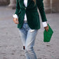 Lapel Collar One Button Blazer