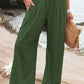 Cotton Linen Pockets Long Trousers