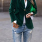 Lapel Collar One Button Blazer