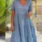 Cotton And Linen Casual Women's Dresses