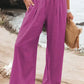 Cotton Linen Pockets Long Trousers