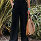 Cotton Linen Pockets Long Trousers