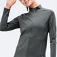Zip Up Mock Neck Athletic Top