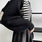 Touka Knitted Shrug Scarf - Black
