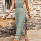 Bohemian Spaghetti Strap Low Back Jumpsuit