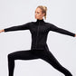 Zip Up Mock Neck Athletic Top