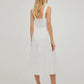 Square Neck Wide Strap Midi Dress