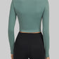 Cut Out Front Crop Yoga Tee