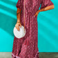 Bohemian Tassel Tie Pompom Detail Maxi Dress