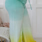 Zenana Hello Summer Full Size Run Ombre Wide Leg Sweat Pants