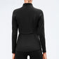 Zip Up Mock Neck Athletic Top