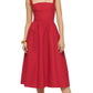Square Neck Wide Strap Midi Dress