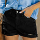 Distressed Cuffed Denim Shorts