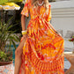 Bohemian Tie-Waist Tiered Maxi Dress