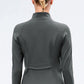 Zip Up Mock Neck Athletic Top