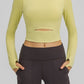 Cut Out Front Crop Yoga Tee