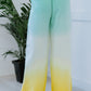 Zenana Hello Summer Full Size Run Ombre Wide Leg Sweat Pants