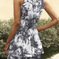 Tie-Dye Sleeveless Layered Romper