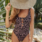 Leopard Print Cutout Lined One-Piece Swimsuit