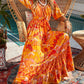 Bohemian Tie-Waist Tiered Maxi Dress