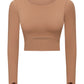 Cut Out Front Crop Yoga Tee