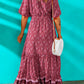 Bohemian Tassel Tie Pompom Detail Maxi Dress