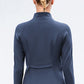 Zip Up Mock Neck Athletic Top