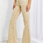 Color Theory Flip Side Fray Hem Bell Bottom Jeans in Yellow