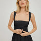 Square Neck Wide Strap Midi Dress