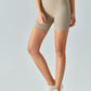 V-Waist Ribbed Sports Biker Shorts with Pockets