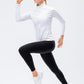 Zip Up Mock Neck Athletic Top