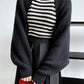 Touka Knitted Shrug Scarf - Black