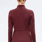 Zip Up Mock Neck Athletic Top
