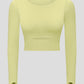 Cut Out Front Crop Yoga Tee