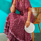 Bohemian Tassel Tie Pompom Detail Maxi Dress
